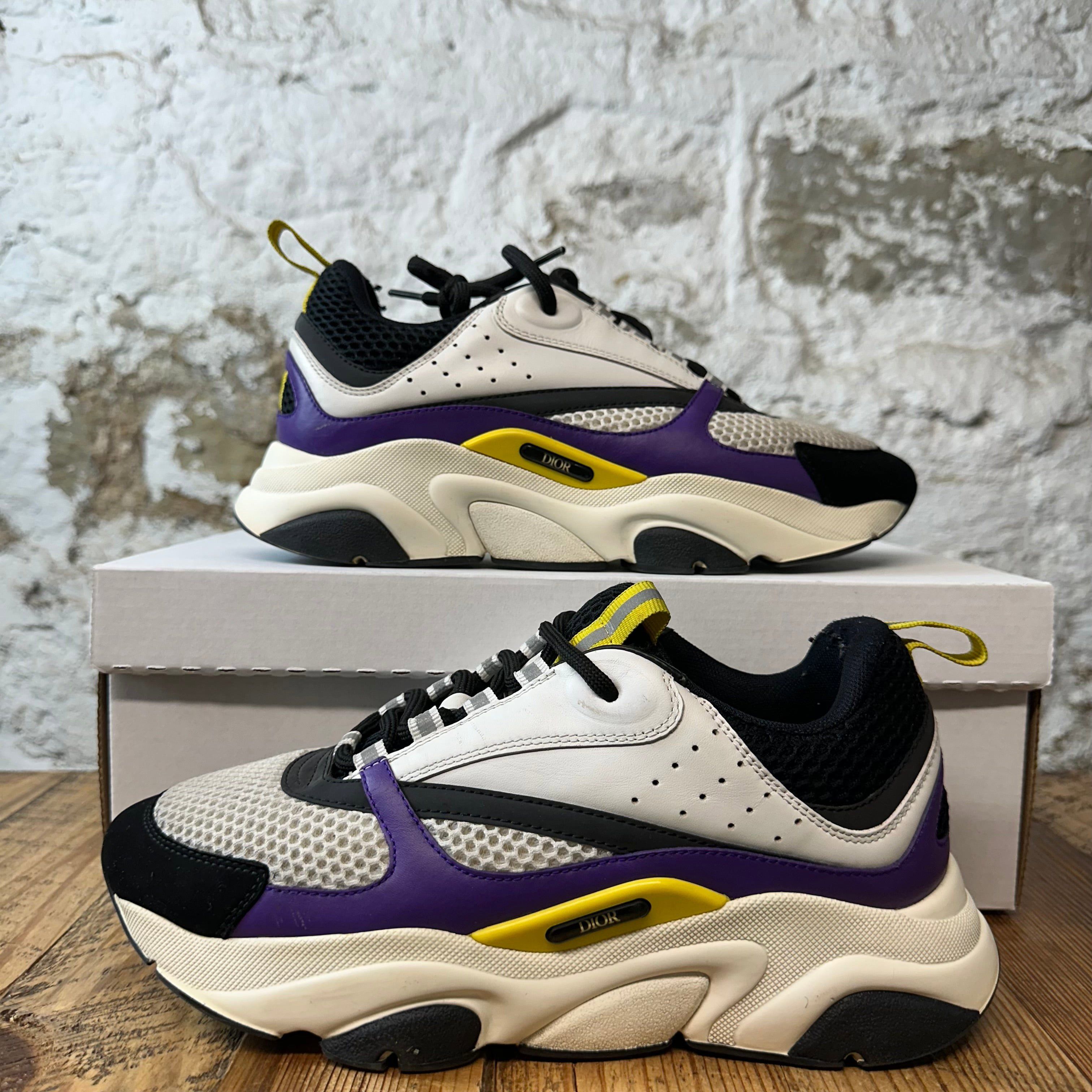 Dior Dior B22 Black White Purple Sneaker Sz 7 (40) Size US 7 / EU 40 - 1 Thumbnail