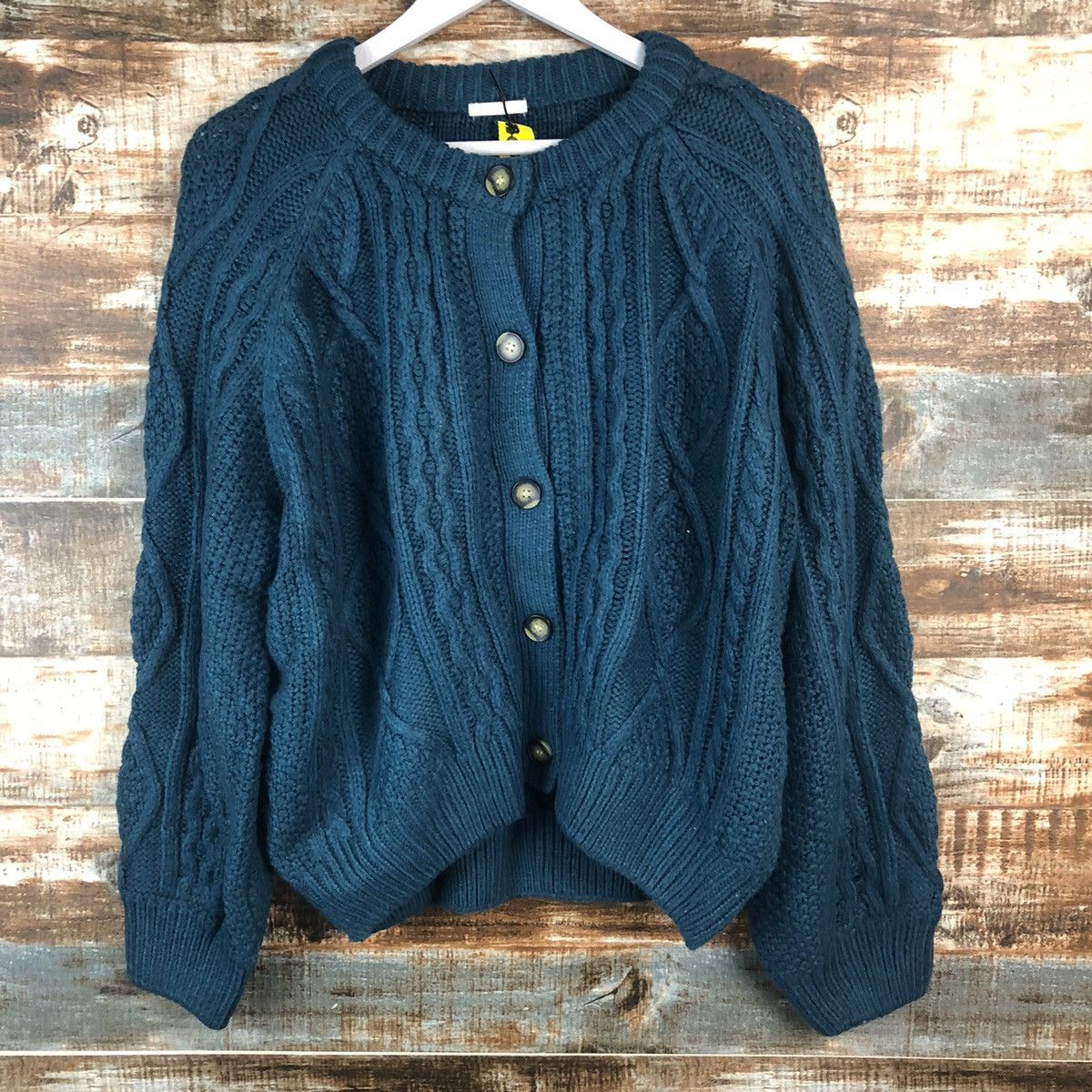 GU GU Green vintage cable Knitwear #A2002 Size XL / US 12-14 / IT 48-50 - 3 Thumbnail