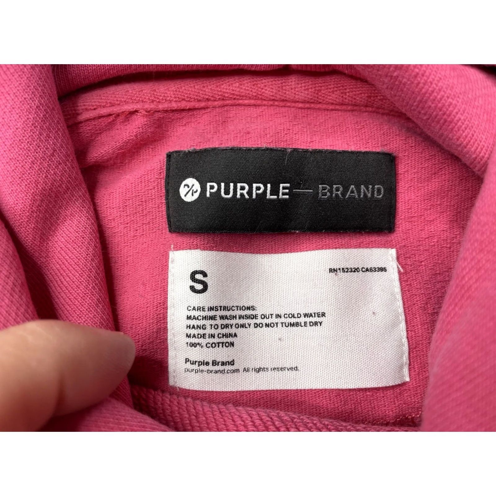J Brand Purple Brand Hoodie Pullover Men's Size S Pink Graphic Print Hooded Pockets Crew Neck Cotton Fleece Sweatshirt Autumn Winter Fall Spring Designer logo Size US S / EU 44-46 / 1 - 4 Thumbnail