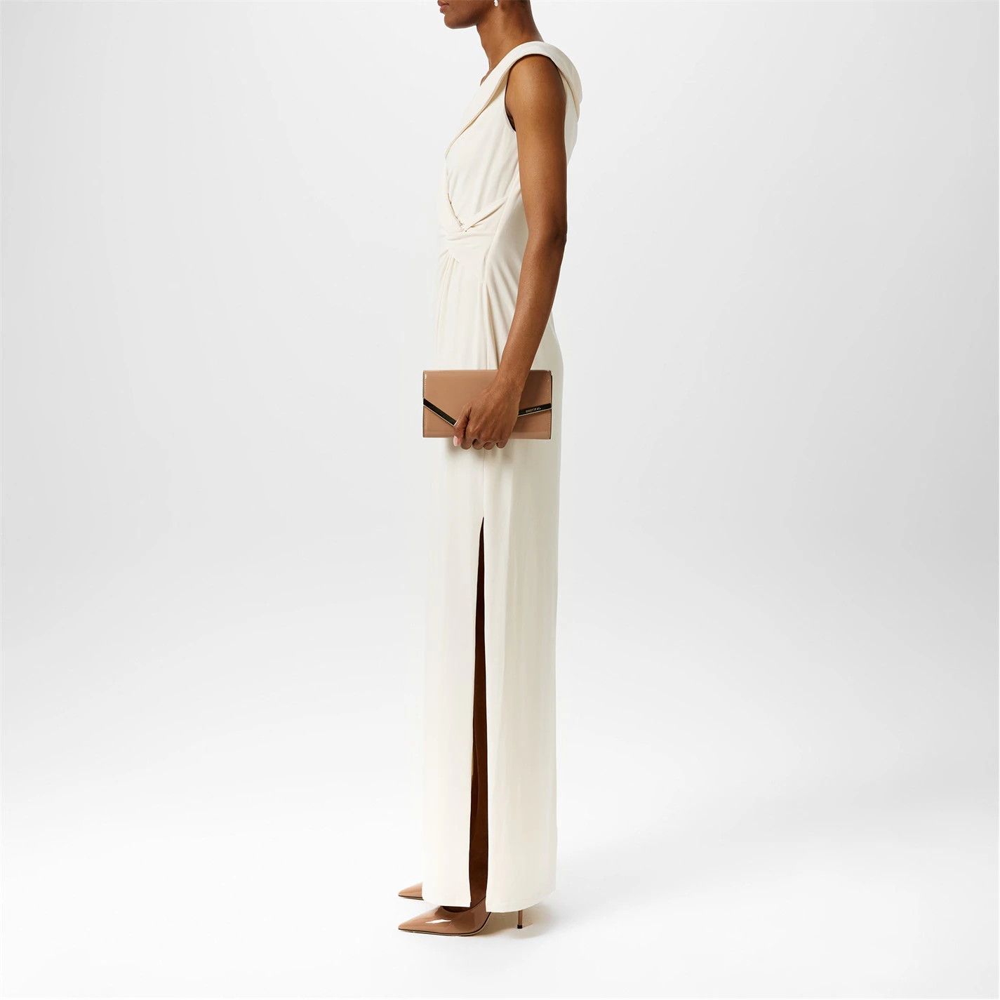 Lauren Ralph Lauren o1g2r1mq0825 Leonidas Twist Gown in Cream Size XS / US 0-2 / IT 36-38 - 5 Thumbnail