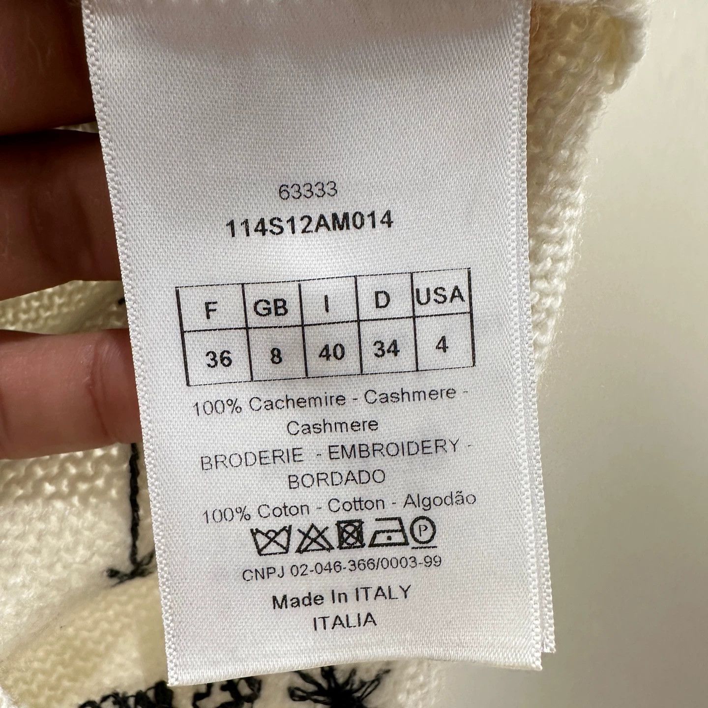Christian Dior Monsieur Dior constellation pattern knit cashmere vest size 36 Size XS / US 0-2 / IT 36-38 - 4 Thumbnail