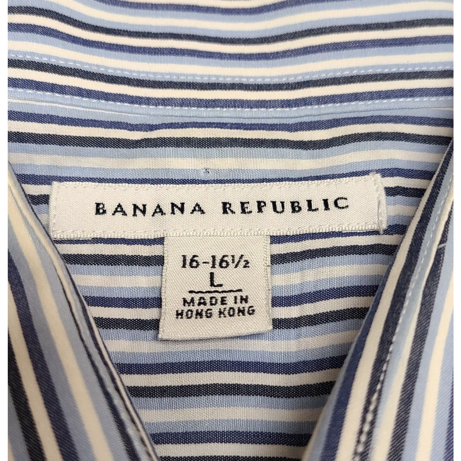 Banana Republic Banana Republic Mens Large Multi-Color Striped French Cuff Long Sleeve Shirt Size US L / EU 52-54 / 3 - 4 Thumbnail