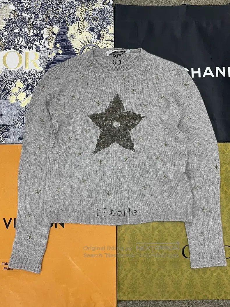 Dior Dior Grey five-pointed star sweater Size XS / US 0-2 / IT 36-38 - 1 Thumbnail