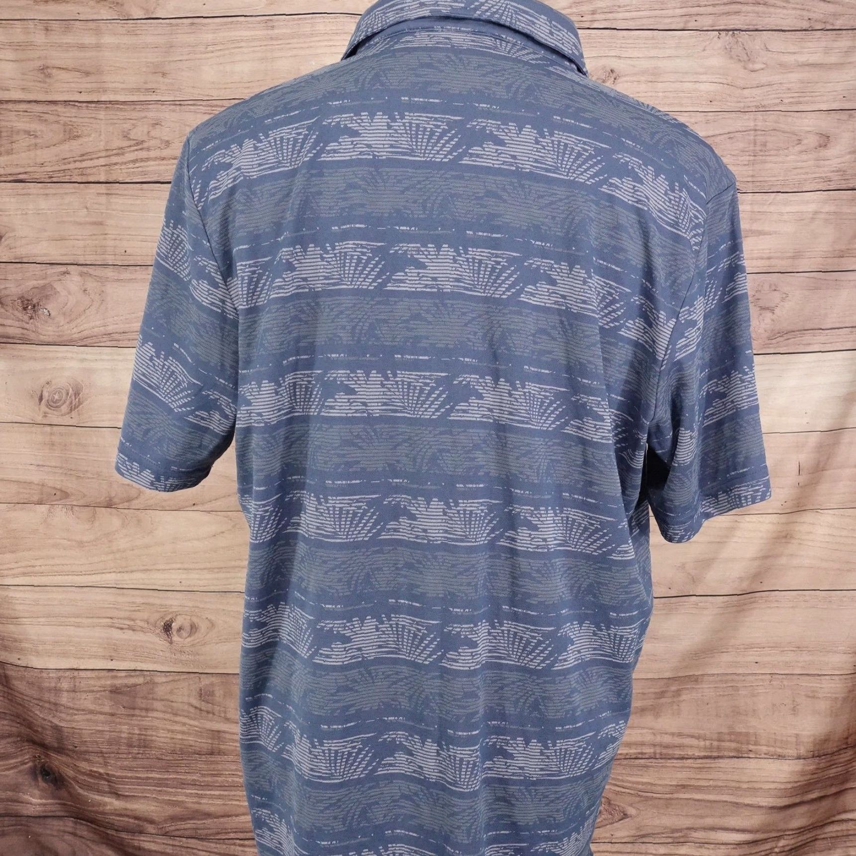 TravisMathew Travis Mathew Polo Shirt Mens 2XL Blue Geometric Patterned Golf Casual Performance Shirt Size US XXL / EU 58 / 5 - 4 Thumbnail