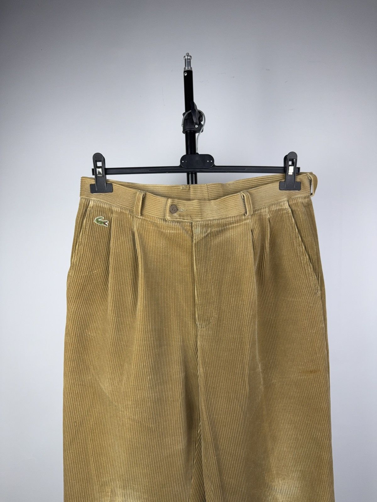 Lacoste Vintage 80s Retro Lacoste France Corduroy Pleated Pants Size US 31 - 2 Thumbnail