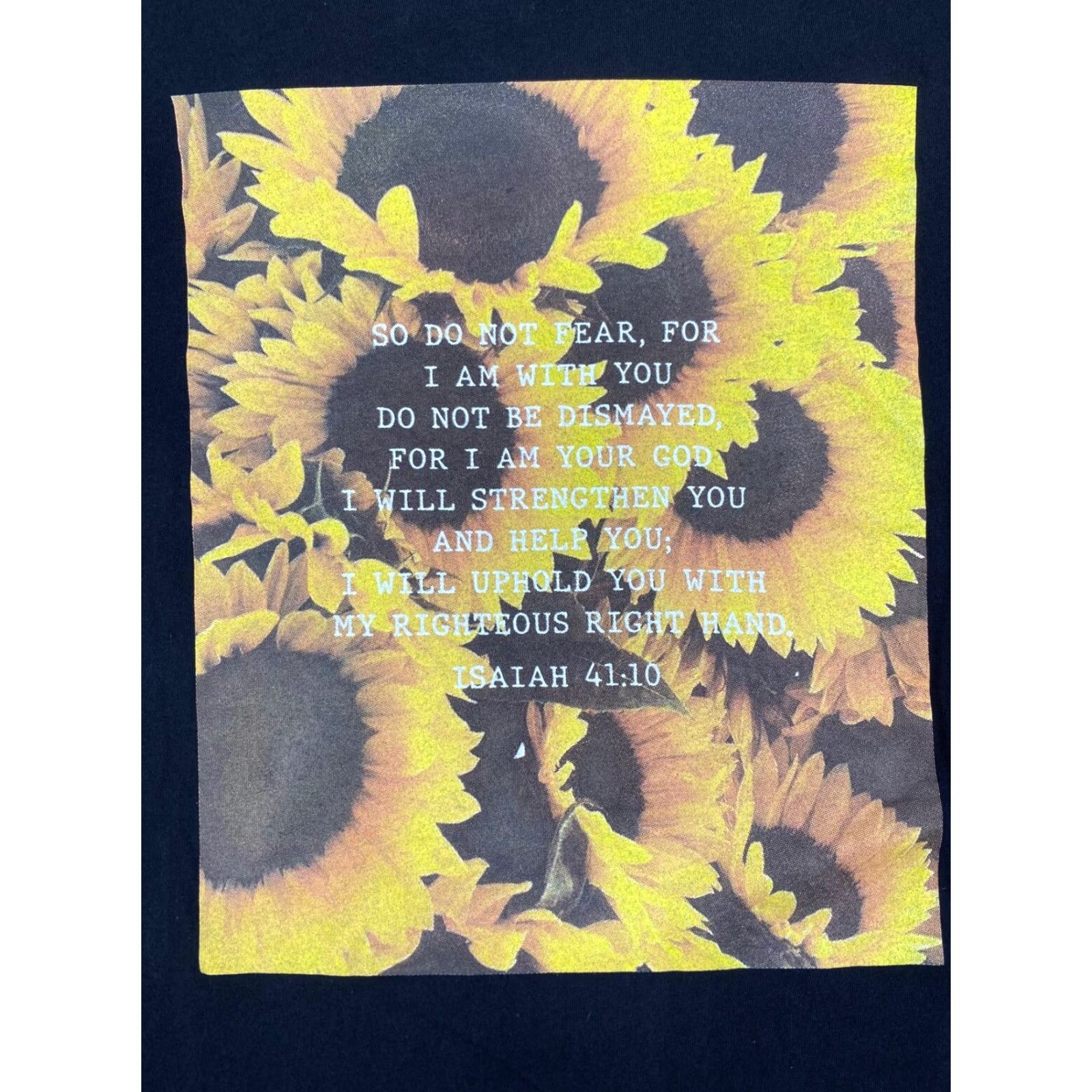 Sunflower VINTAGE French Pastry SUNFLOWER Bible Verse Black Shirt Womens XS Moon Size XS / US 0-2 / IT 36-38 - 2 Thumbnail