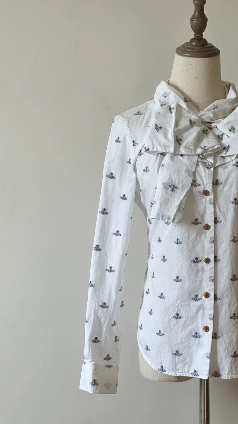 Vivienne Westwood Vivienne Westwood A shirt with a bow tie all over it Size M / US 6-8 / IT 42-44 - 2 Thumbnail
