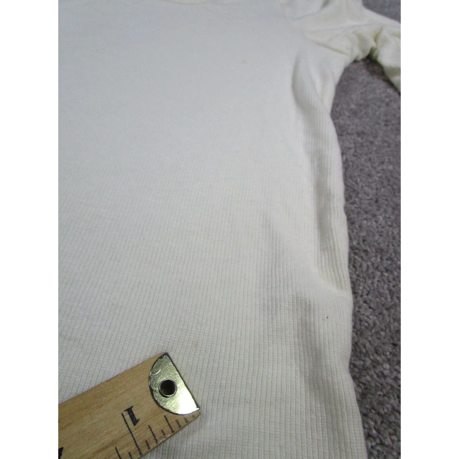 Marine Layer Marine Layer Shirt Womens XL White Waffle Knit Top Square Neck Pullover Blouse Knit Lyocell Short Sleeve Regular Size XL / US 12-14 / IT 48-50 - 6 Thumbnail