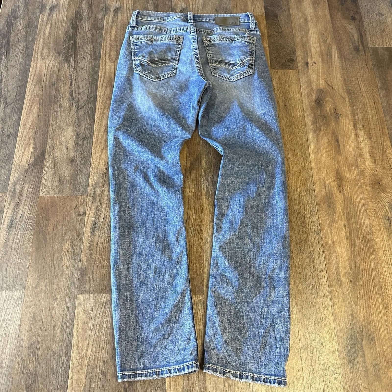 Buckle Black BKE Jake Straight Leg Distressed 29x32 Stretch Whiskered Size US 29 - 3 Thumbnail
