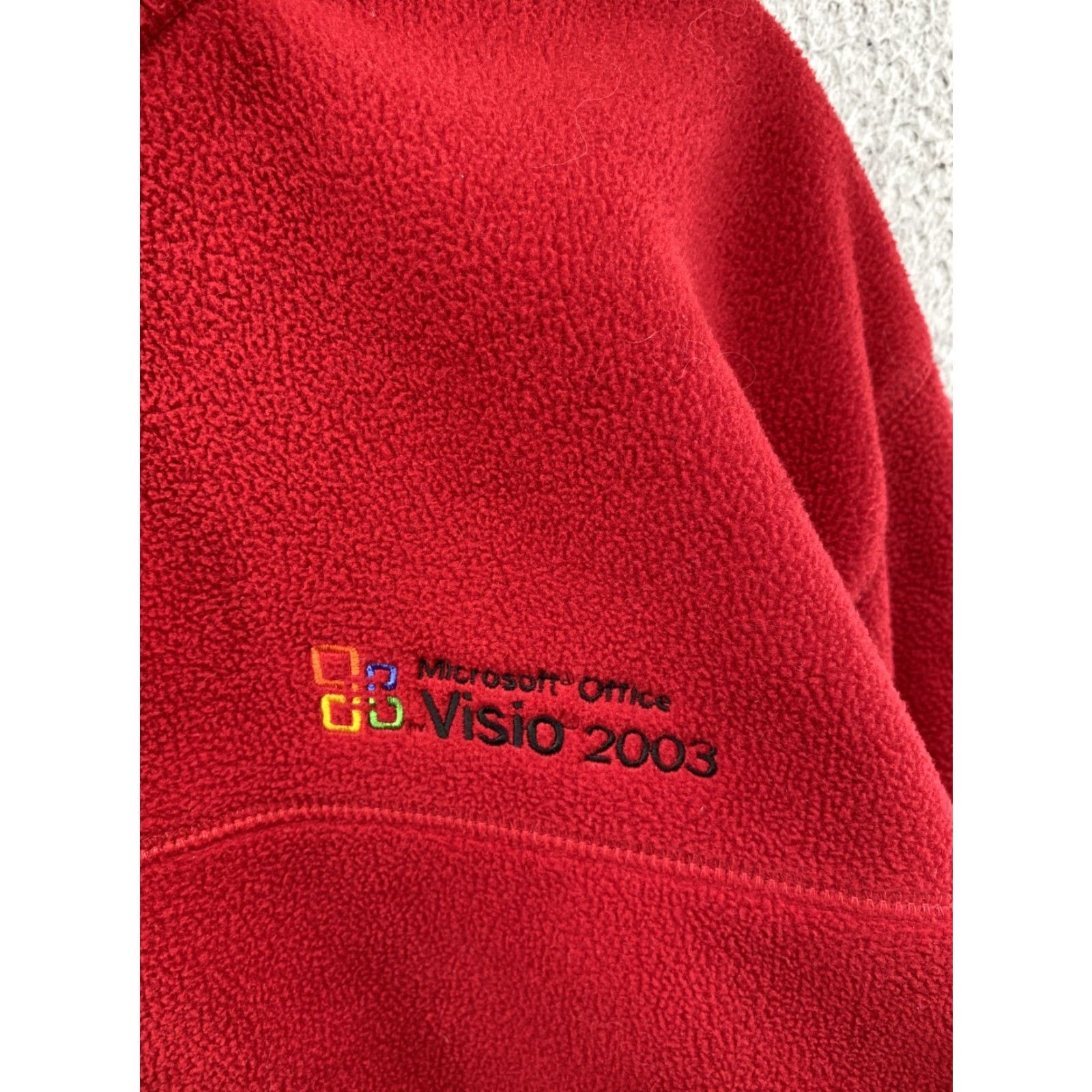 Vintage VINTAGE Microsoft Visio 2003 Program Promo Fleece Jacket Mens Size Large Size US L / EU 52-54 / 3 - 2 Thumbnail