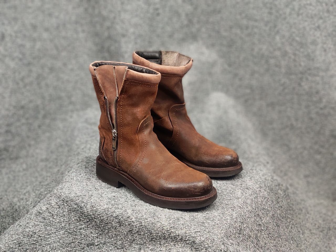 Alberto Fasciani Alberto Fasciani Handmade Luxury Ankle Zip Leather Boots Size US 6 / IT 36 - 4 Thumbnail