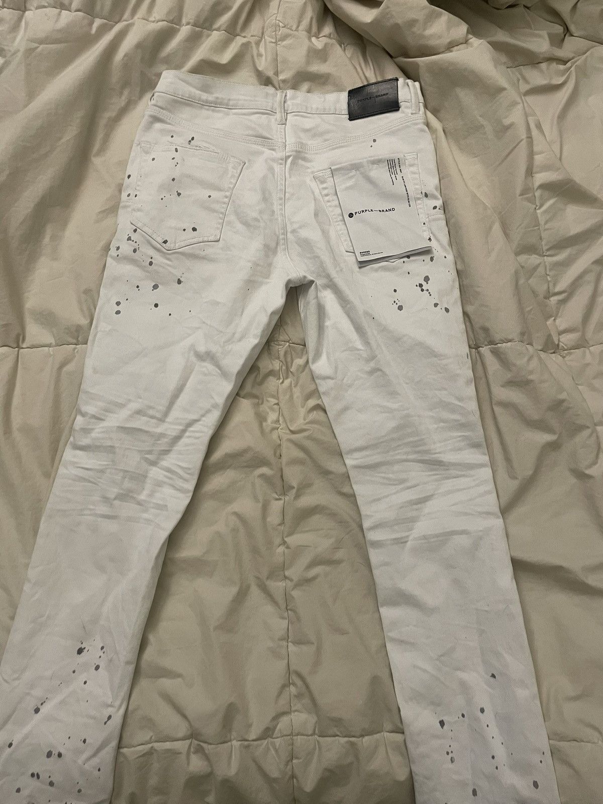 Purple Brand White purple jeans with grey specs Size US 31 - 2 Thumbnail