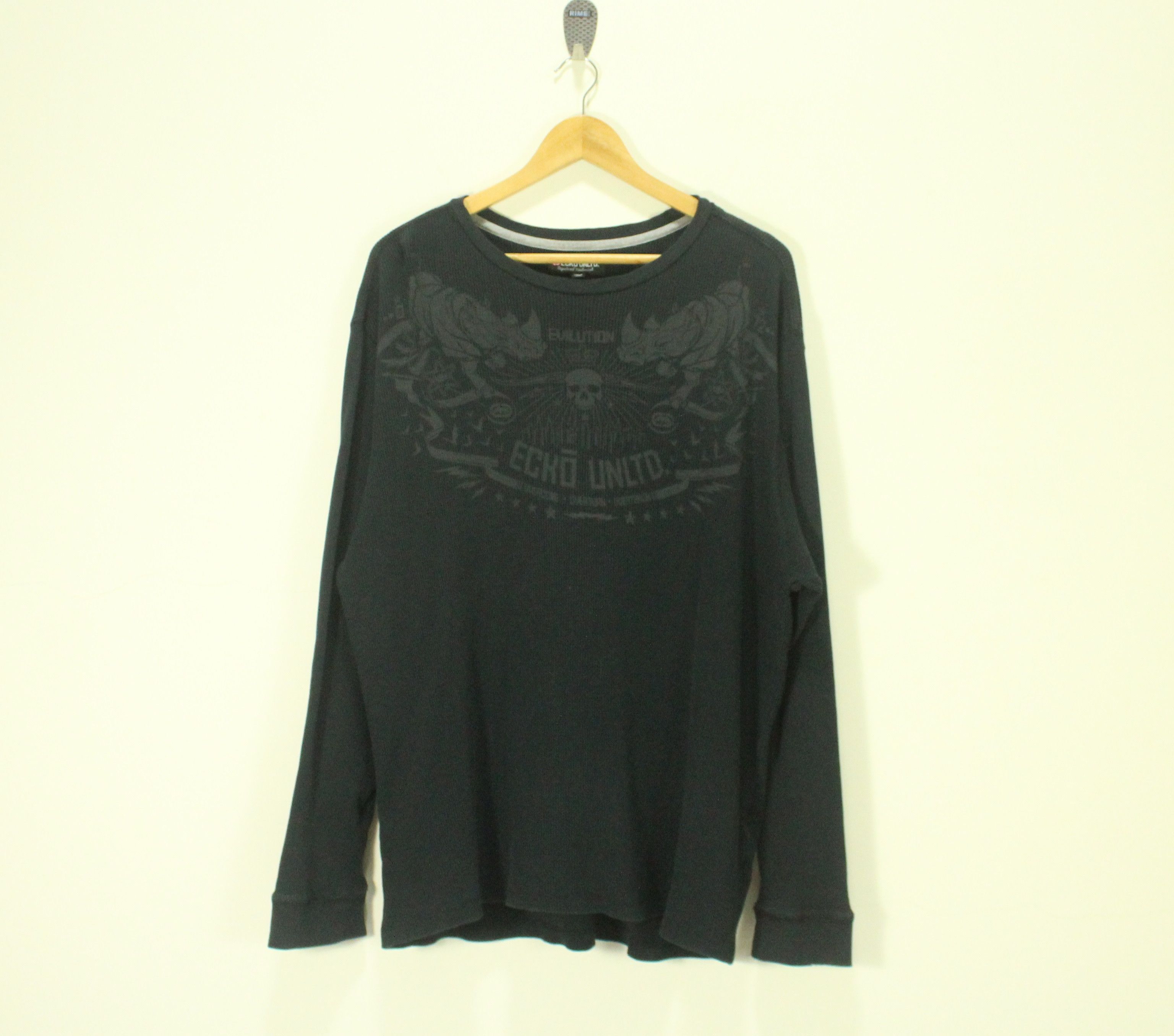 Ecko Unltd. Distressed Thrashed Vintage ECKOUNLTD Skull Thermal ERD Size US M / EU 48-50 / 2 - 2 Thumbnail