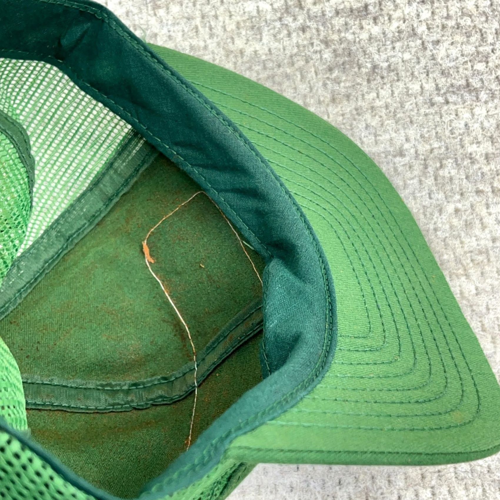 Vintage VINTAGE Louisville MFG Hat Mens One Size Green John Deere Trucker Cap Made USA 80s Tractor Patch Size ONE SIZE - 5 Thumbnail