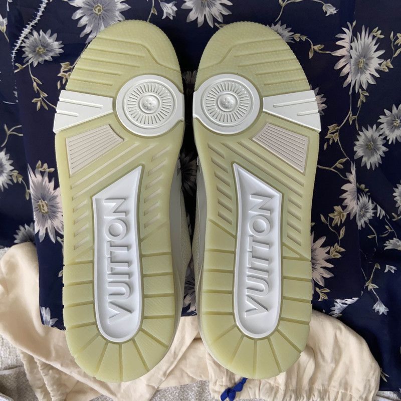 Louis Vuitton Louis Vuitton Trainer White Low-Top Sneakers -2508 Size US 12 / EU 45 - 4 Thumbnail