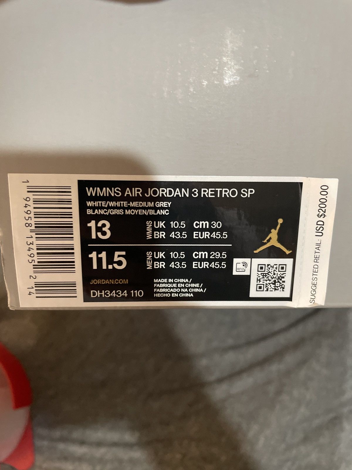 A Ma Maniere Air Jordan 3 A Maniere Size 11.5M/13W Size US 11.5 / EU 44-45 - 9 Thumbnail