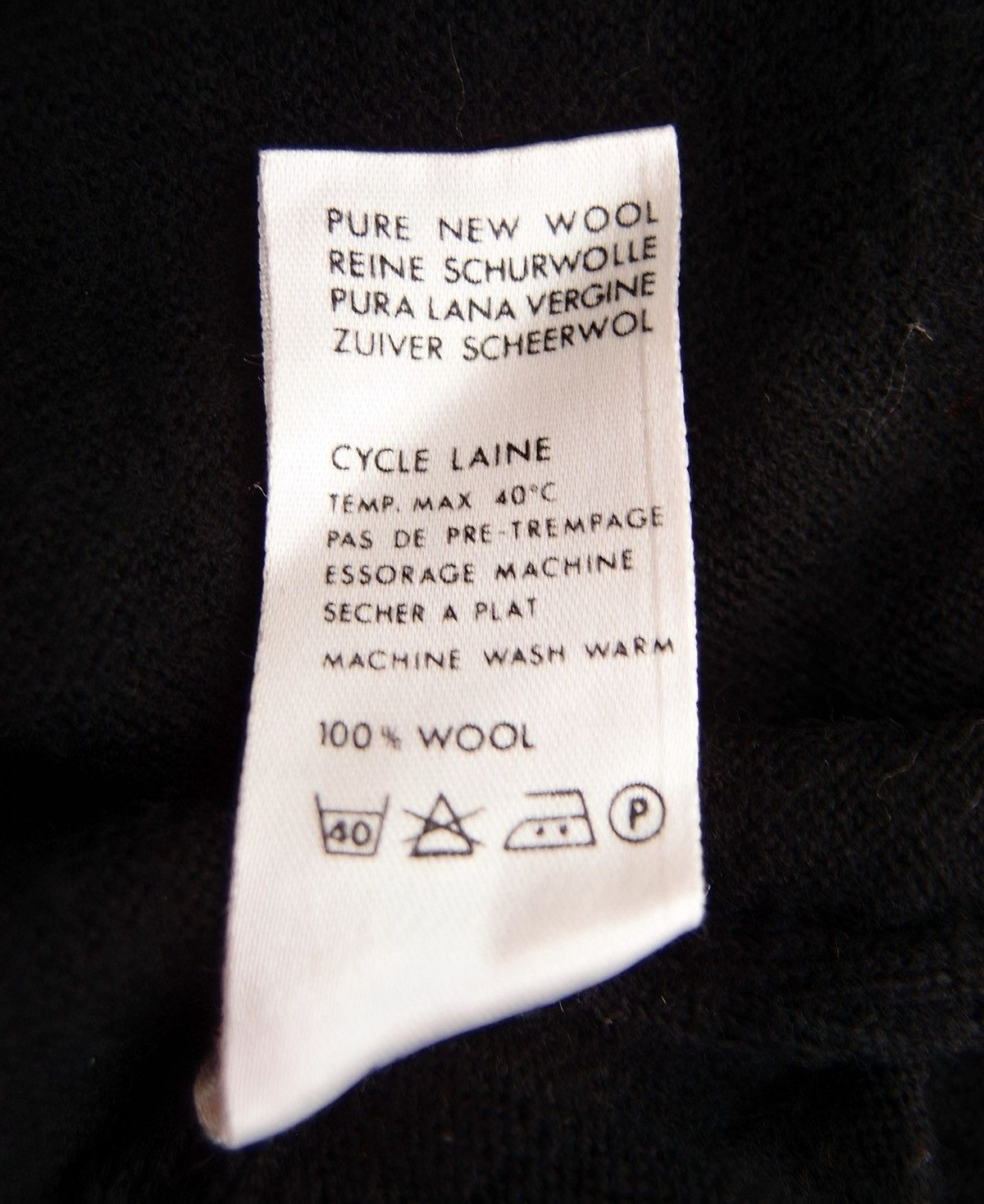 Pierre Cardin Pierre Cardin Paris Black V-Neck Wool Knit – Made in France Size US XL / EU 56 / 4 - 7 Thumbnail