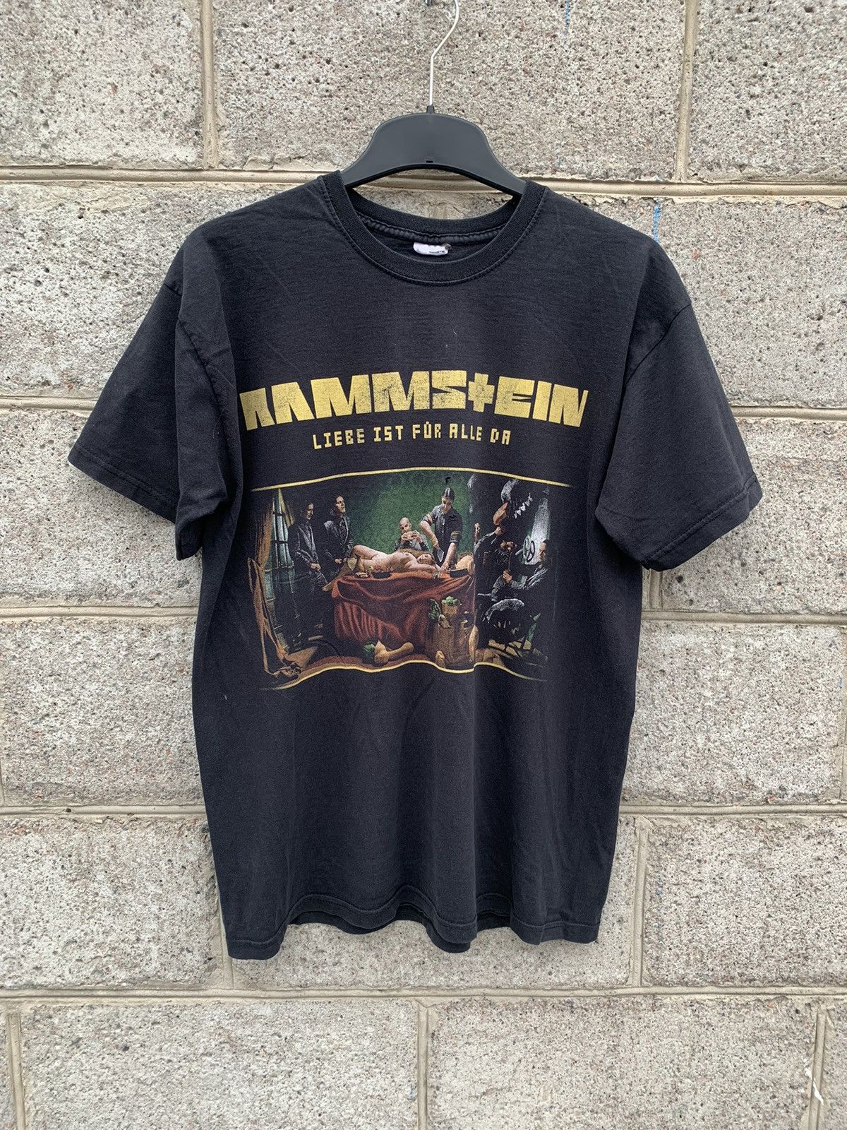 Vintage Rammstein Liebe Ist Fur Alle Da Black Band T-Shir