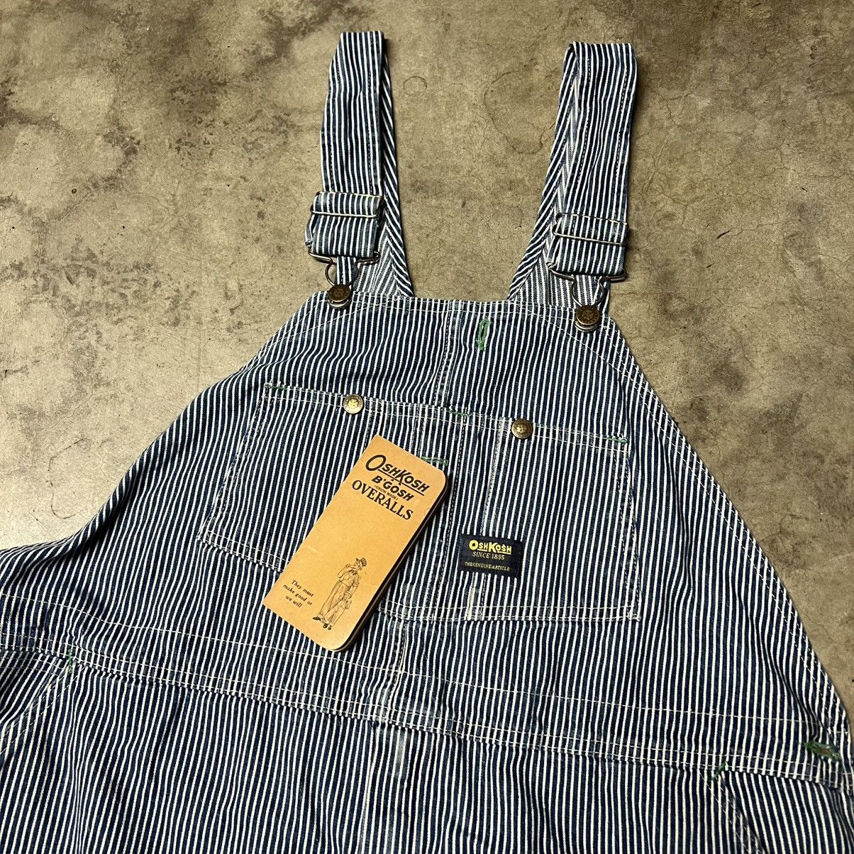 Oshkosh × Vintage Vintage 60’s OshKosh Bgosh Vestbak Hickory Stripe Overalls Size US 44 / EU 60 - 1 Thumbnail