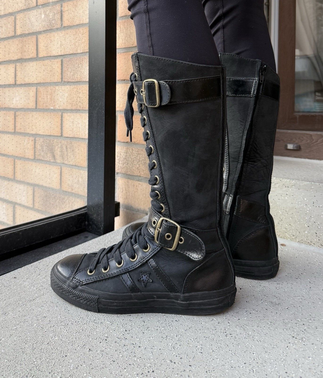 Converse Vintage Converse High Boxing Shoes Leather y2k Midcalf Size US 8 / IT 38 - 1 Thumbnail