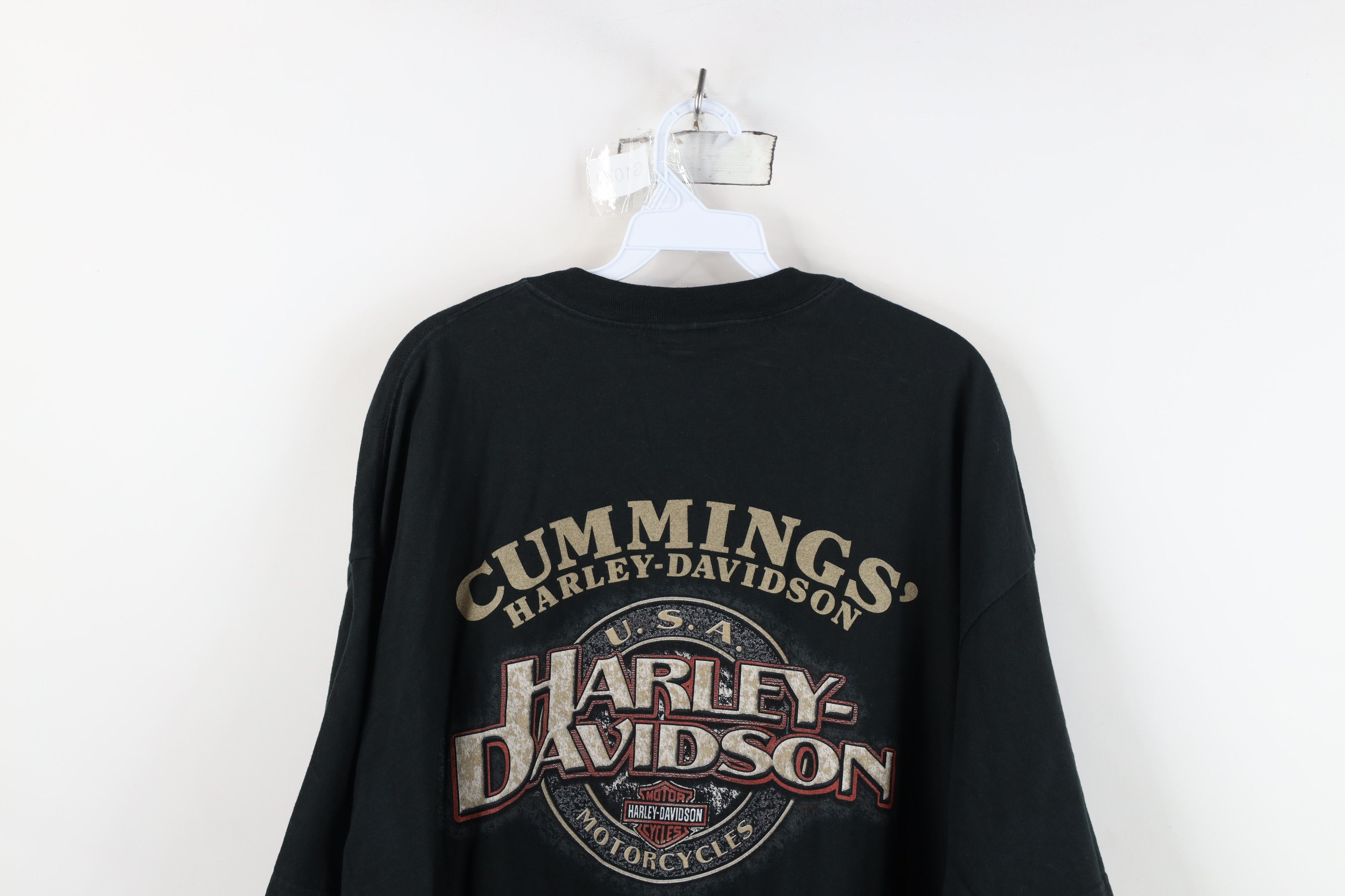 Harley Davidson Vintage Y2K 2003 Harley Davidson Spell Big Logo T-Shirt USA Size US XXL / EU 58 / 5 - 12 Thumbnail