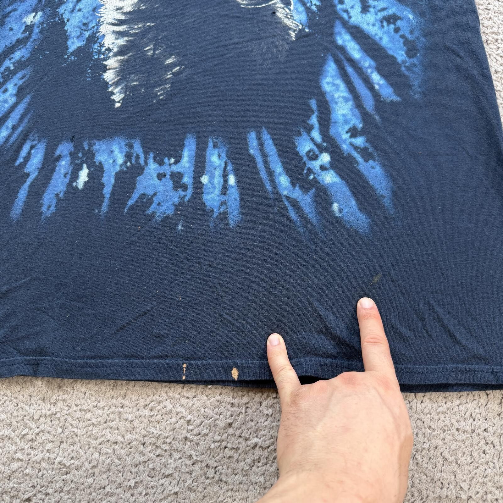 Other Distressed Wolf Graphic T Shirt Large Black Grunge Thrashed Size US L / EU 52-54 / 3 - 7 Thumbnail
