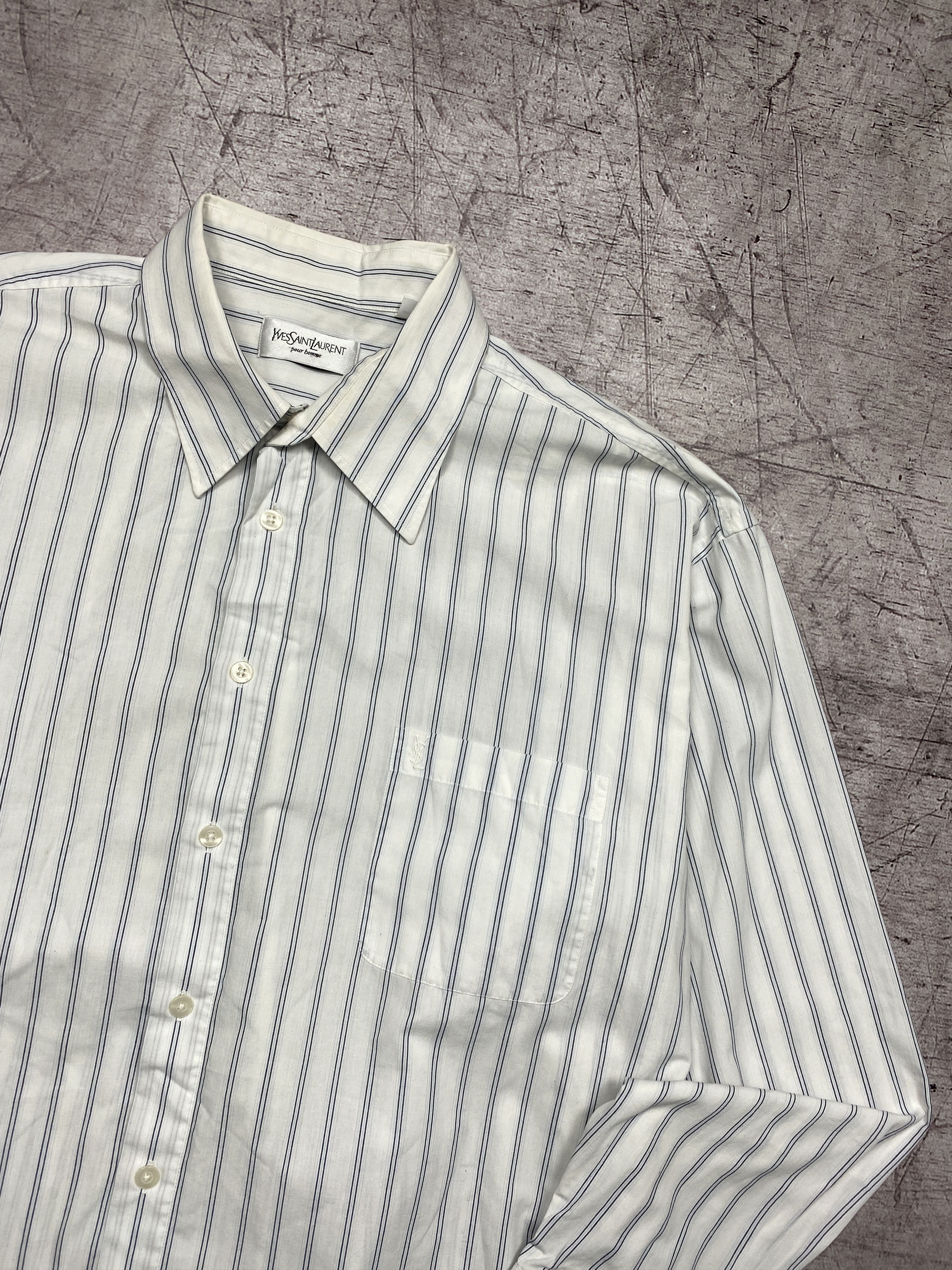 Yves Saint Laurent Yves Saint Laurent YSL Vintage Mens Long Sleeve Shirt Size US XXL / EU 58 / 5 - 2 Thumbnail
