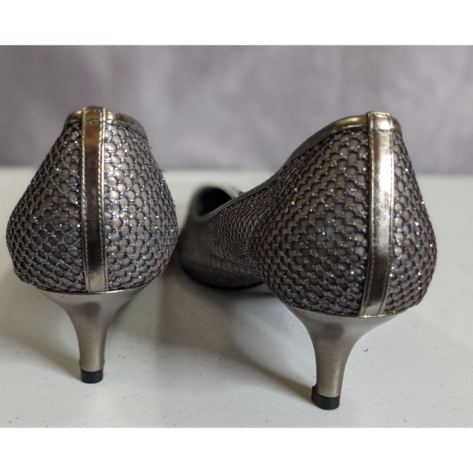 Adrianna Papell Adrianna Papell Melody Glitter Pumps Metallic Mesh 2-Inch He Size US 11 / IT 41 - 2 Thumbnail
