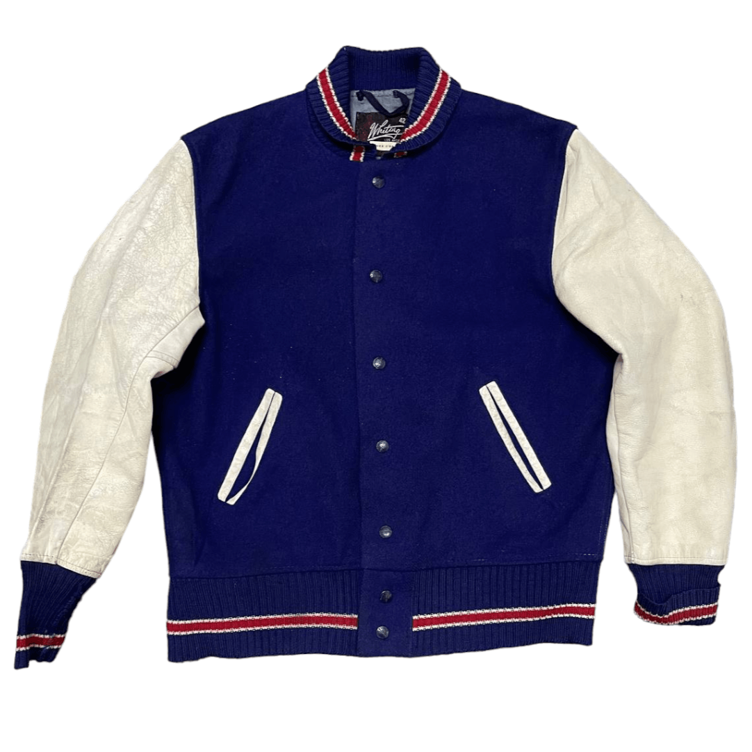Japanese Brand Vintage 60's Blue Letterman HL Whiting Varsity Jacket Size US M / EU 48-50 / 2 - 1 Thumbnail