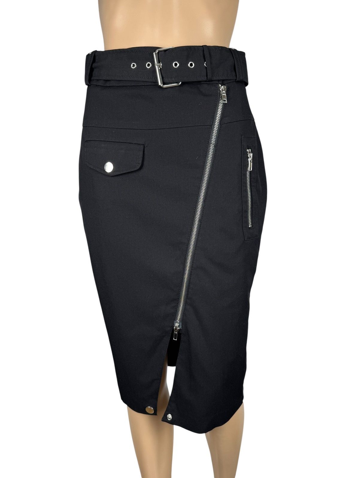 Jean Paul Gaultier Jean Paul Gaultier Lindex Skirt Pencil Full Zip Belted UK10 Size 28" / US 6 / IT 42 - 2 Thumbnail