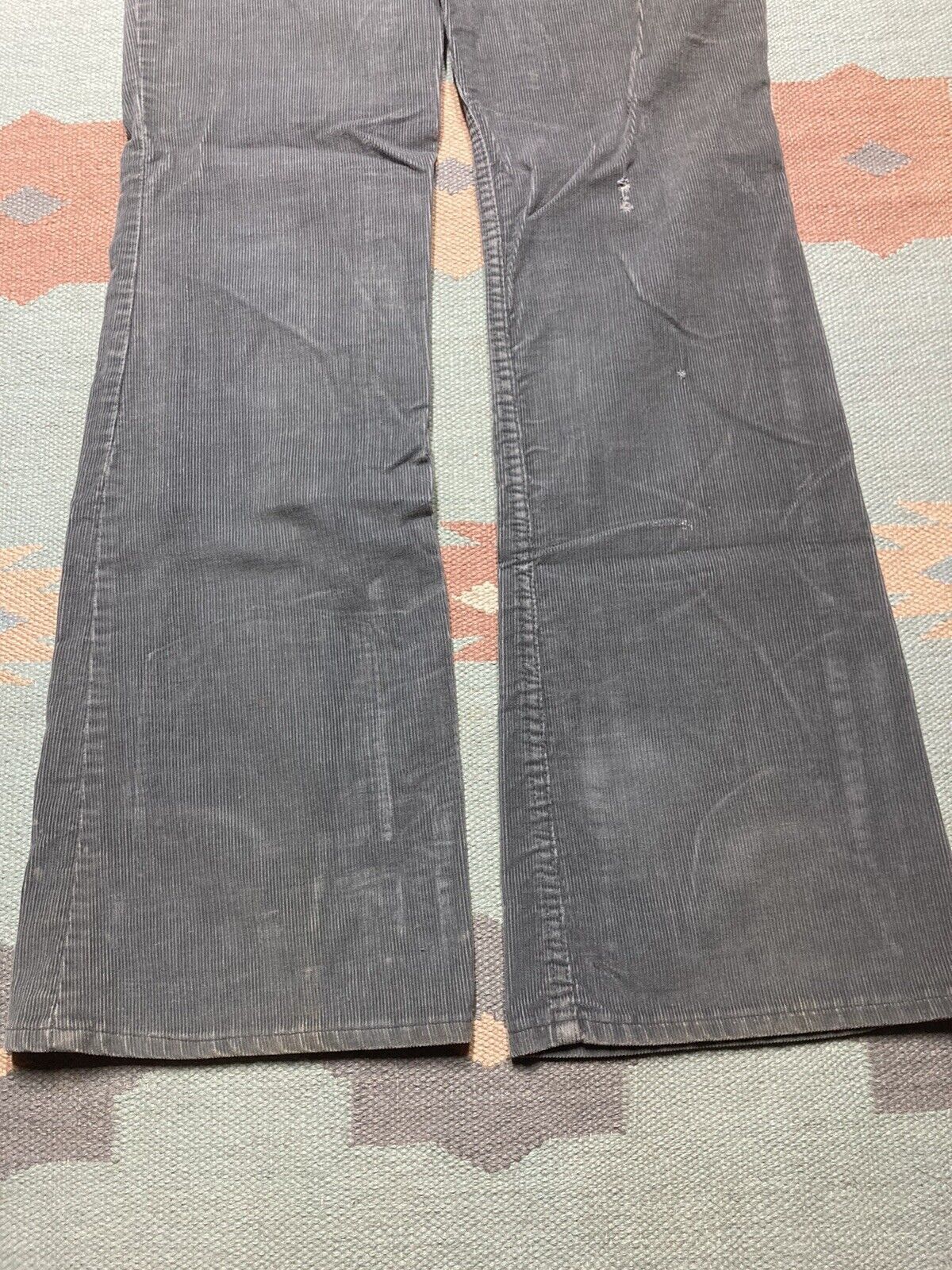 Vintage × Wrangler 70s wrangler corduroy pants flare bell bottoms hippie 31x34 Size 31" - 2 Thumbnail