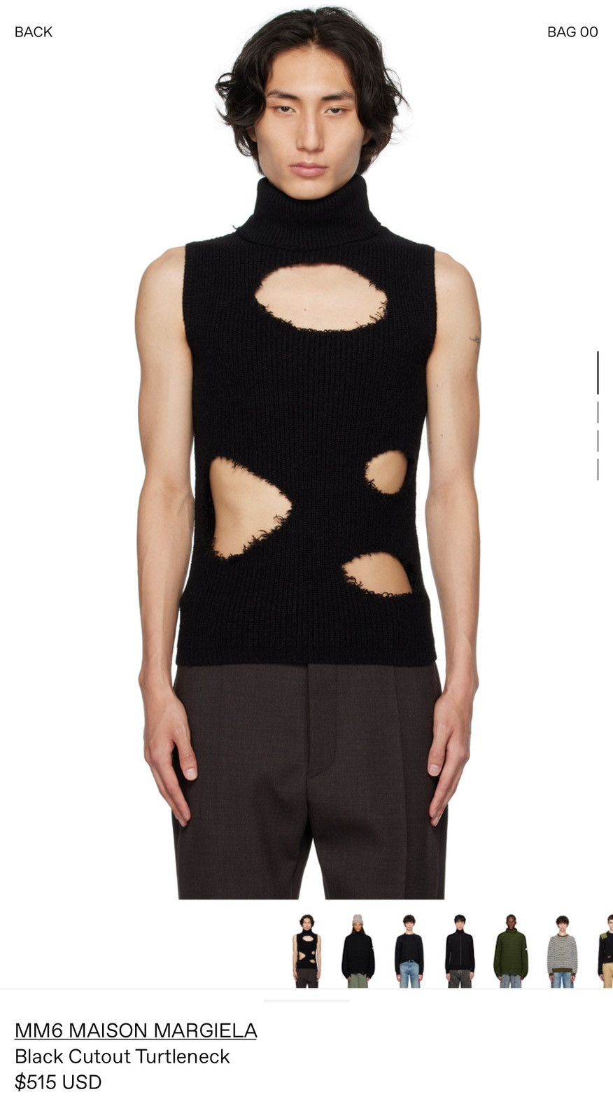 Maison Margiela MM6 Maison Margiela - Black cutout turtleneck Size US M / EU 48-50 / 2 - 3 Thumbnail