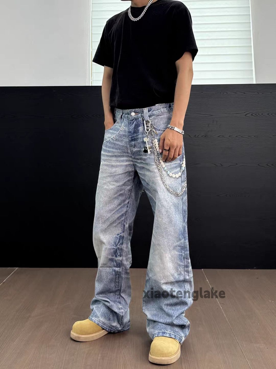 Jean ltx vintage loose baggy skate hiphop yuppie flared jeans Size US 34 / EU 50 - 9 Thumbnail