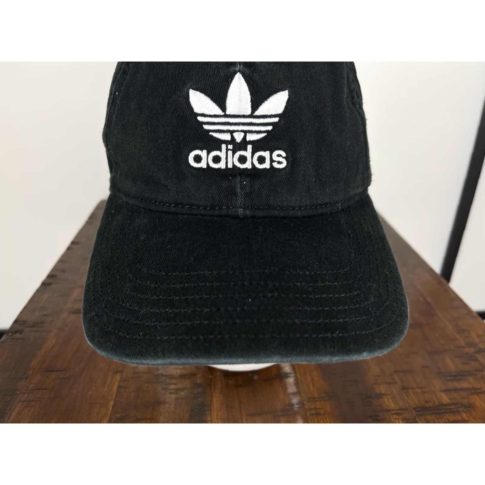 Adidas Adidas Hat Cap Baseball Adjustable One Size Black 100% Cotton Golf Golfer Mens Cap Size ONE SIZE - 3 Thumbnail