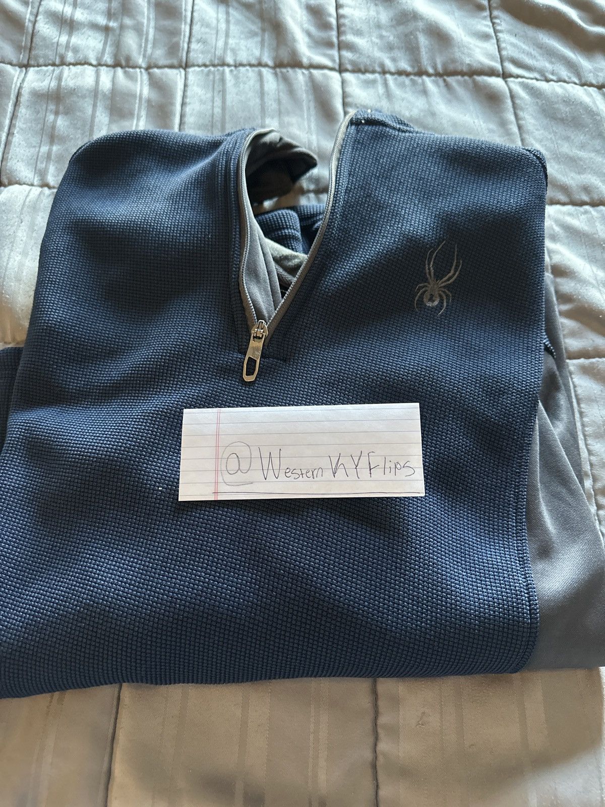 Spyder Spider Quarter Zip (Navy) Size US L / EU 52-54 / 3 - 3 Thumbnail