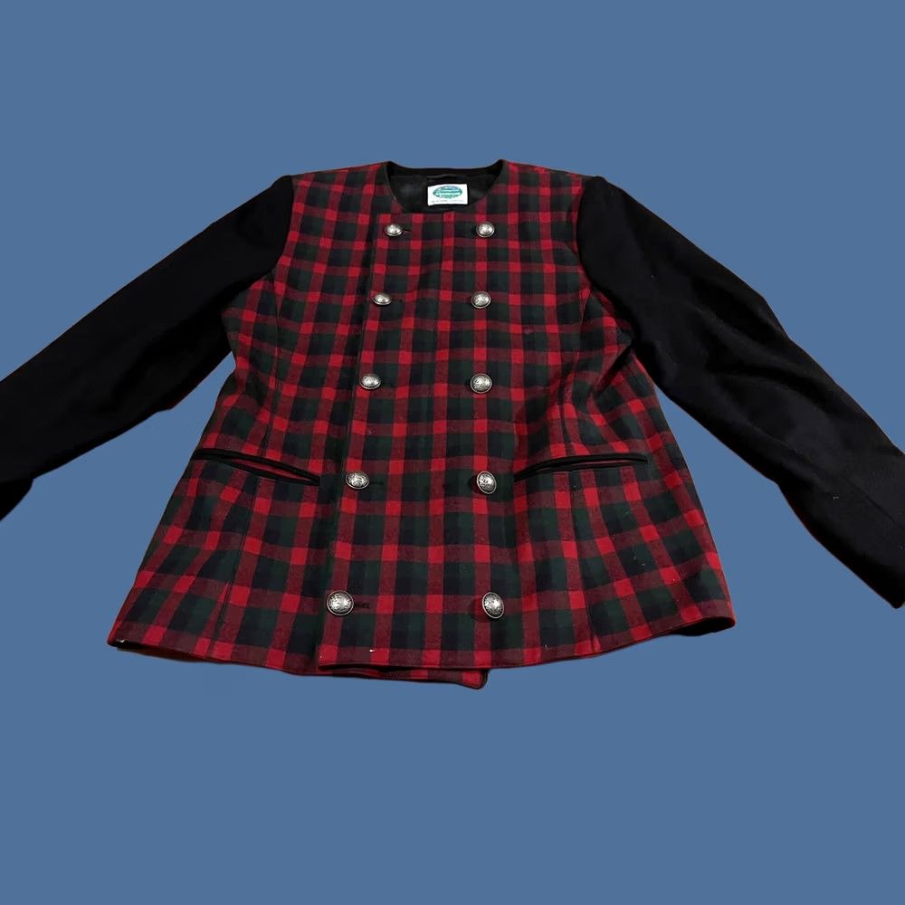Vintage VINTAGE Trachten Alpentraum Oktoberfest Jacket Women’s M Red Plaid Wool Short Sleeve Long Sleeve Buttoned 80s 90s Bohemian Retro Christmas Size M / US 6-8 / IT 42-44 - 1 Thumbnail