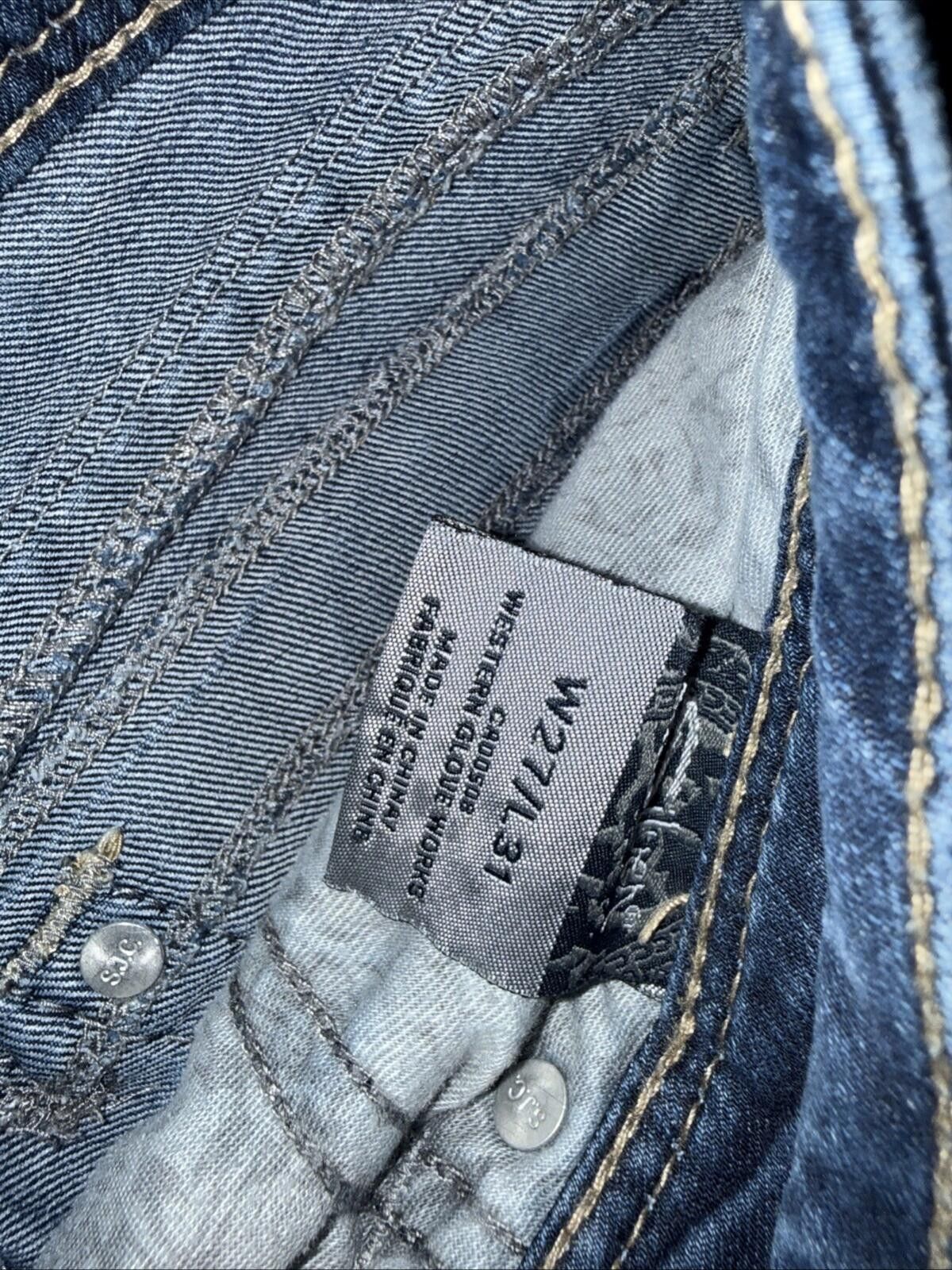 Silver Jeans Co. Silver Jeans SUKI 17 Blue Bootcut Stretch Embellished Pocket Size 27" / US 4 / IT 40 - 4 Thumbnail