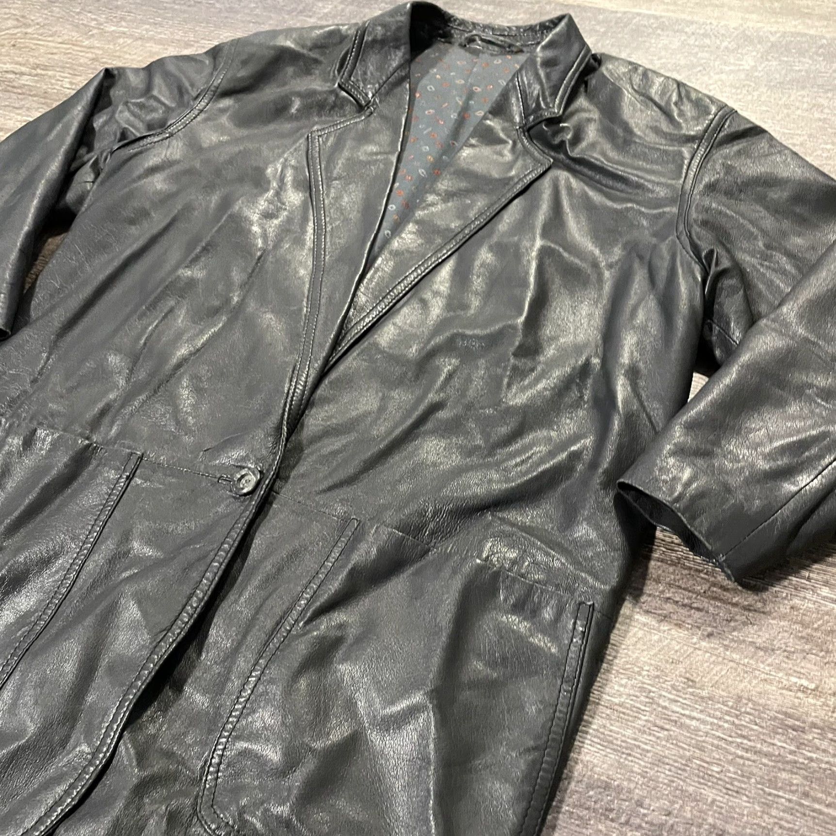 Bally VINTAGE Bally Leather Grey Women's Jacket Regular Size 6 Short Sleeve Collared Blazer Size M / US 6-8 / IT 42-44 - 5 Thumbnail
