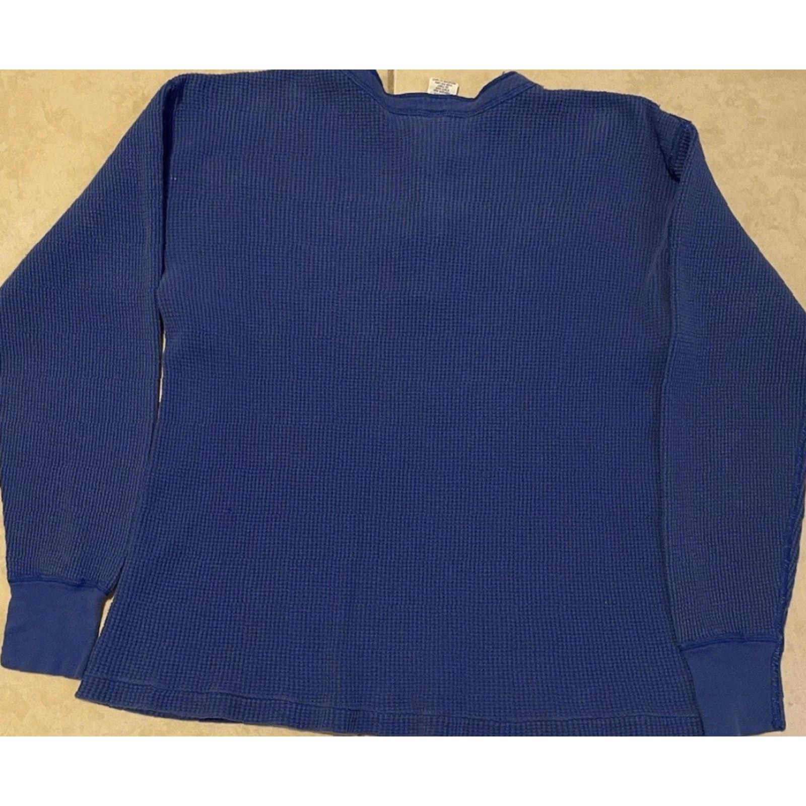 Gap VINTAGE GAP 90s Faded Thermal Henley Shirt S USA Blue Mens Shirt Size US S / EU 44-46 / 1 - 2 Thumbnail