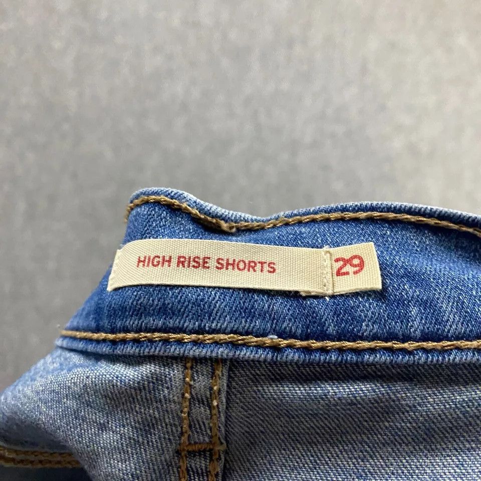 Levi's Levi's Shorts Women's 29 High Rise Light Wash Denim Stretch Size 29" - 5 Thumbnail