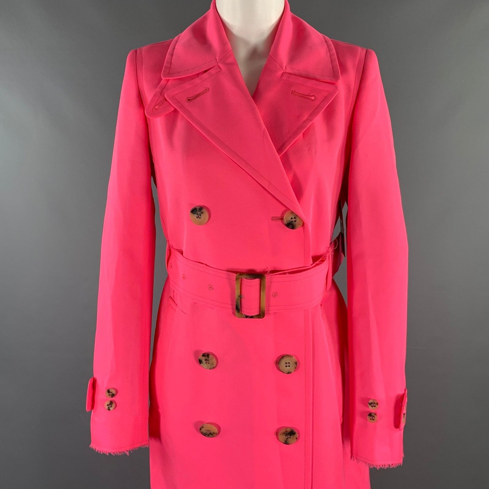 Golden Goose GOLDEN GOOSE Size S Pink Polyester Trench Coat Size S / US 4 / IT 40 - 5 Thumbnail