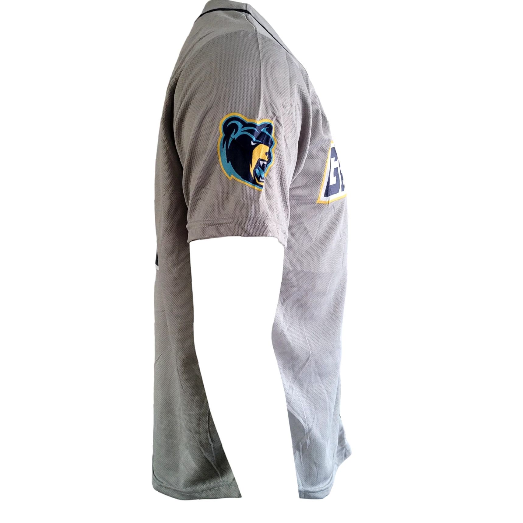 Logo 7 Kalamazoo Growlers Jersey - Gray Small Printed Logo Number 14 100% Polyester Men’s Baseball Jersey Size US S / EU 44-46 / 1 - 4 Thumbnail