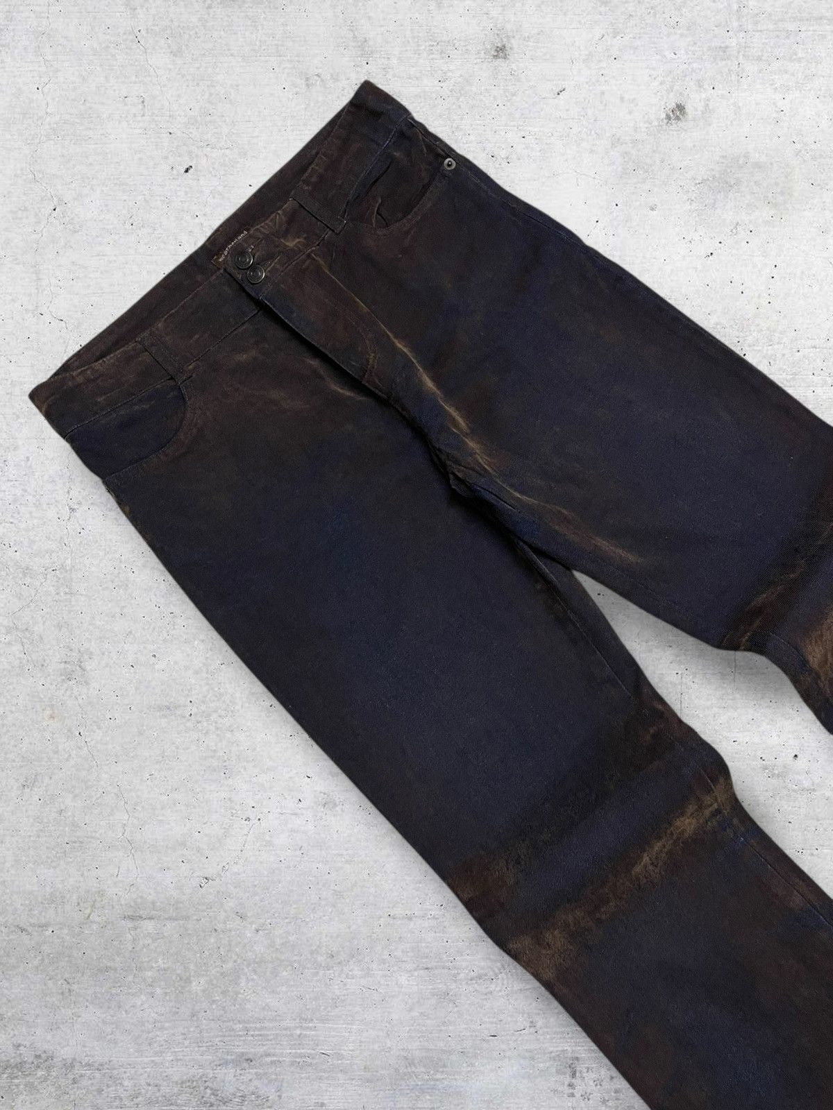 Japanese Brand VINTAGE WEATHERLAND 1990S JAPAN DESIGNER ECAILLE BROWN DENIM Size US 29 - 7 Thumbnail