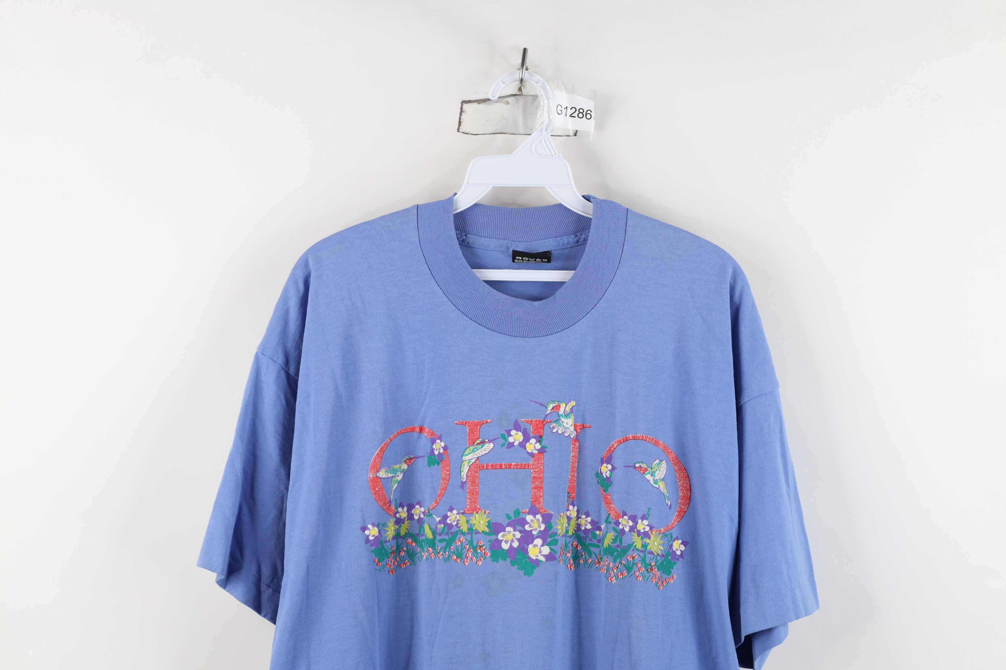 Vintage Vintage 90s Streetwear Ohio Nature Flower Bird T-Shirt USA Size XL / US 12-14 / IT 48-50 - 2 Thumbnail