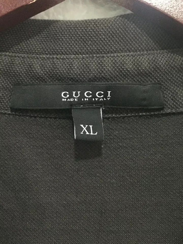Gucci GUCCI Polo Shirt Button Pocket Short Sleeve Striped Black XL Size US M / EU 48-50 / 2 - 2 Thumbnail