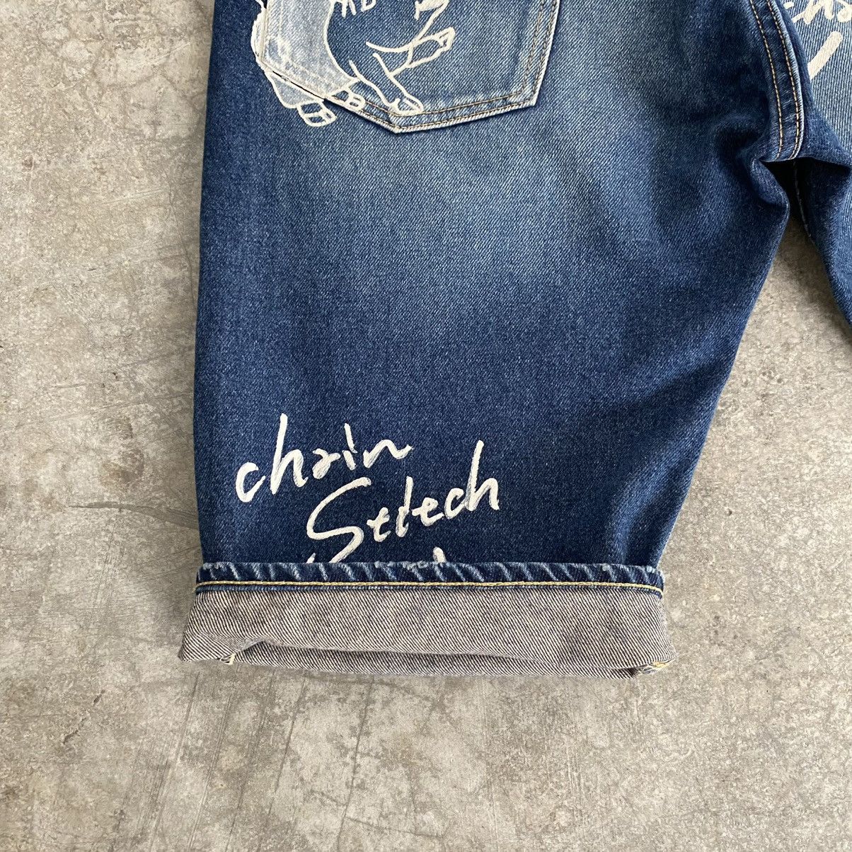 Studio D'Artisan Vintage Studio D’Artisan Art Hand Painted Denim Shorts Jorts Size US 31 - 7 Thumbnail