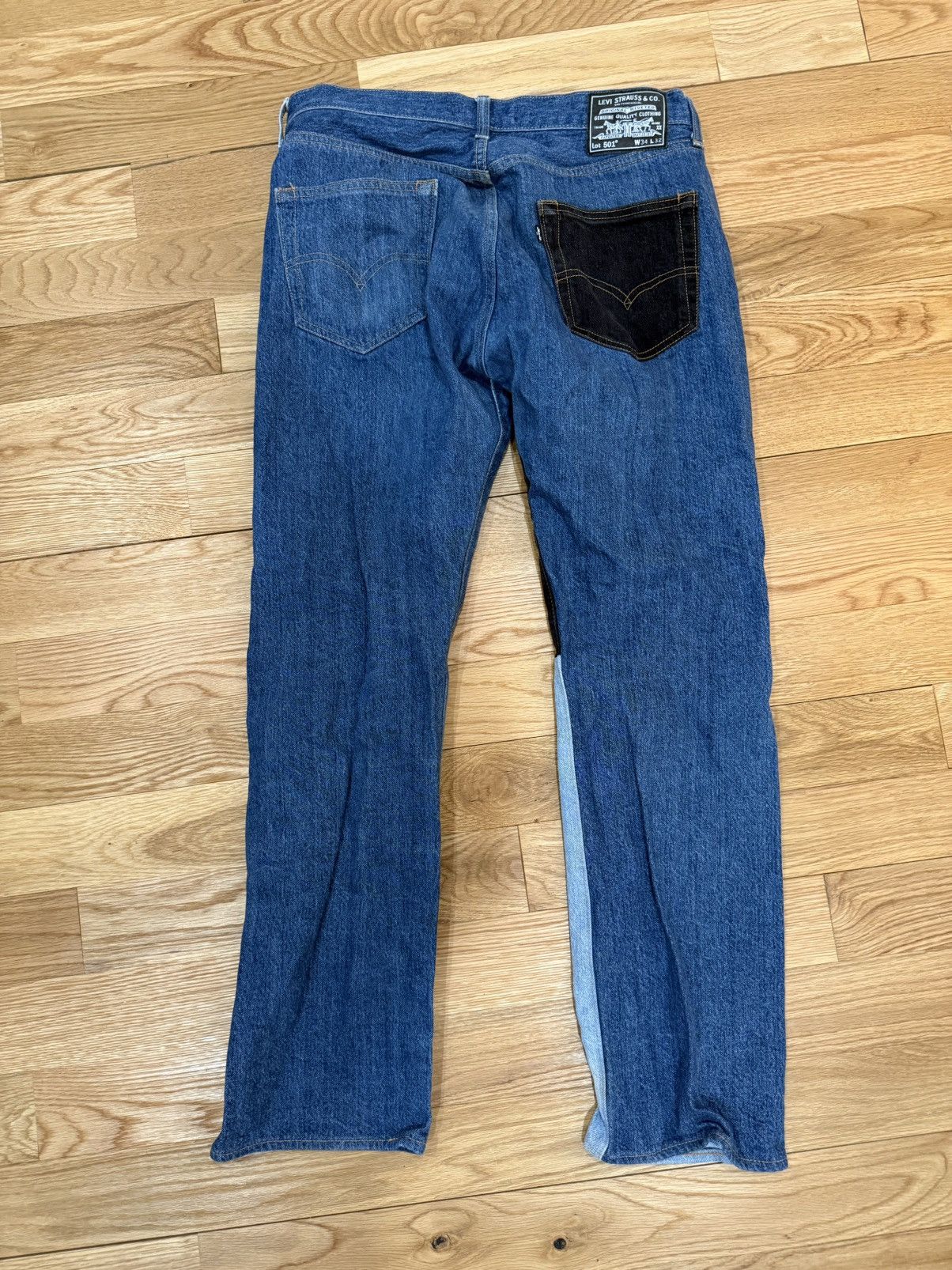 Gosha Rubchinskiy RARE Gosha Rubchinskiy x Levi’s 501 (2017) Patchwork Jeans Size US 34 / EU 50 - 6 Thumbnail