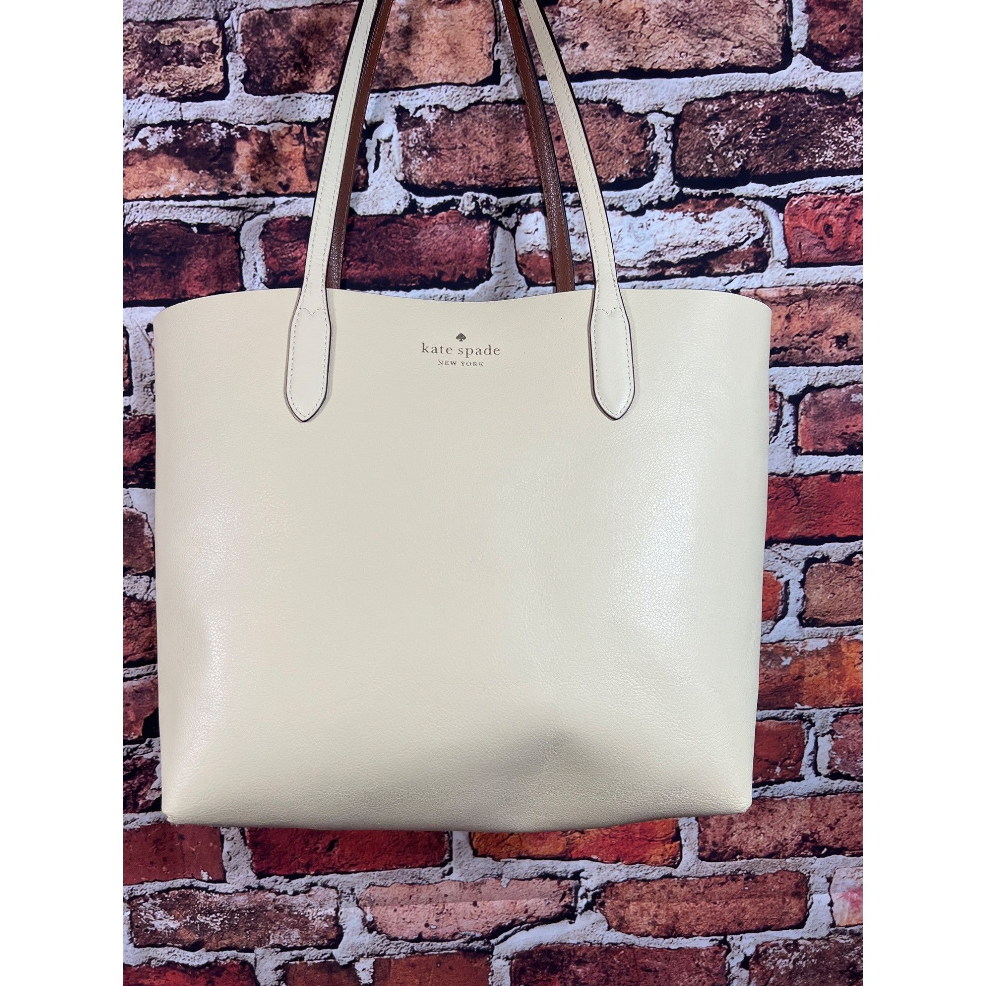 Kate Spade New York Leather Tote Bag Two-Tone Reversible