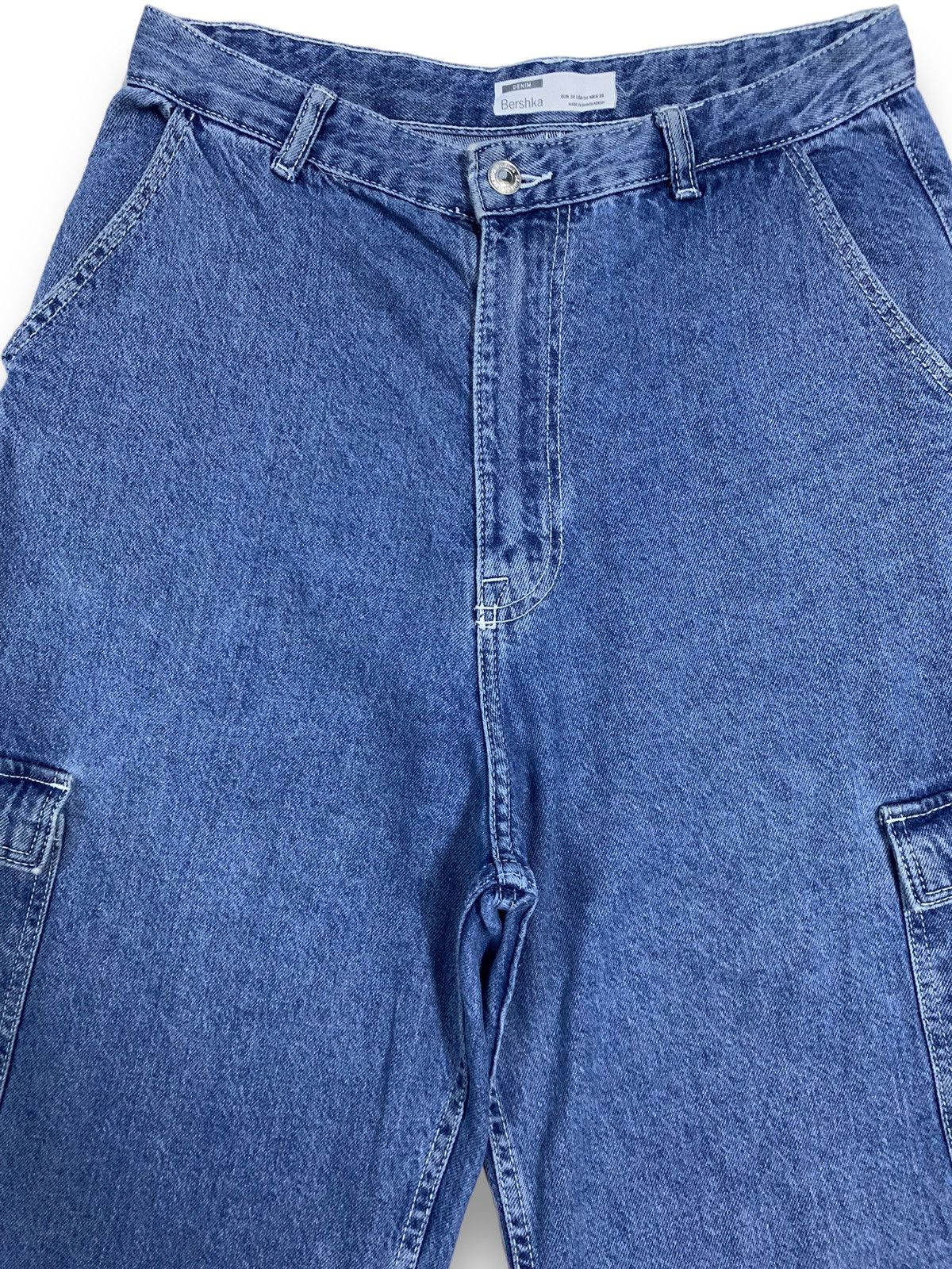 Bershka Vintage Bershka High Waist Baggy Wide Leg Cargo Jeans Size US 30 / EU 46 - 4 Thumbnail