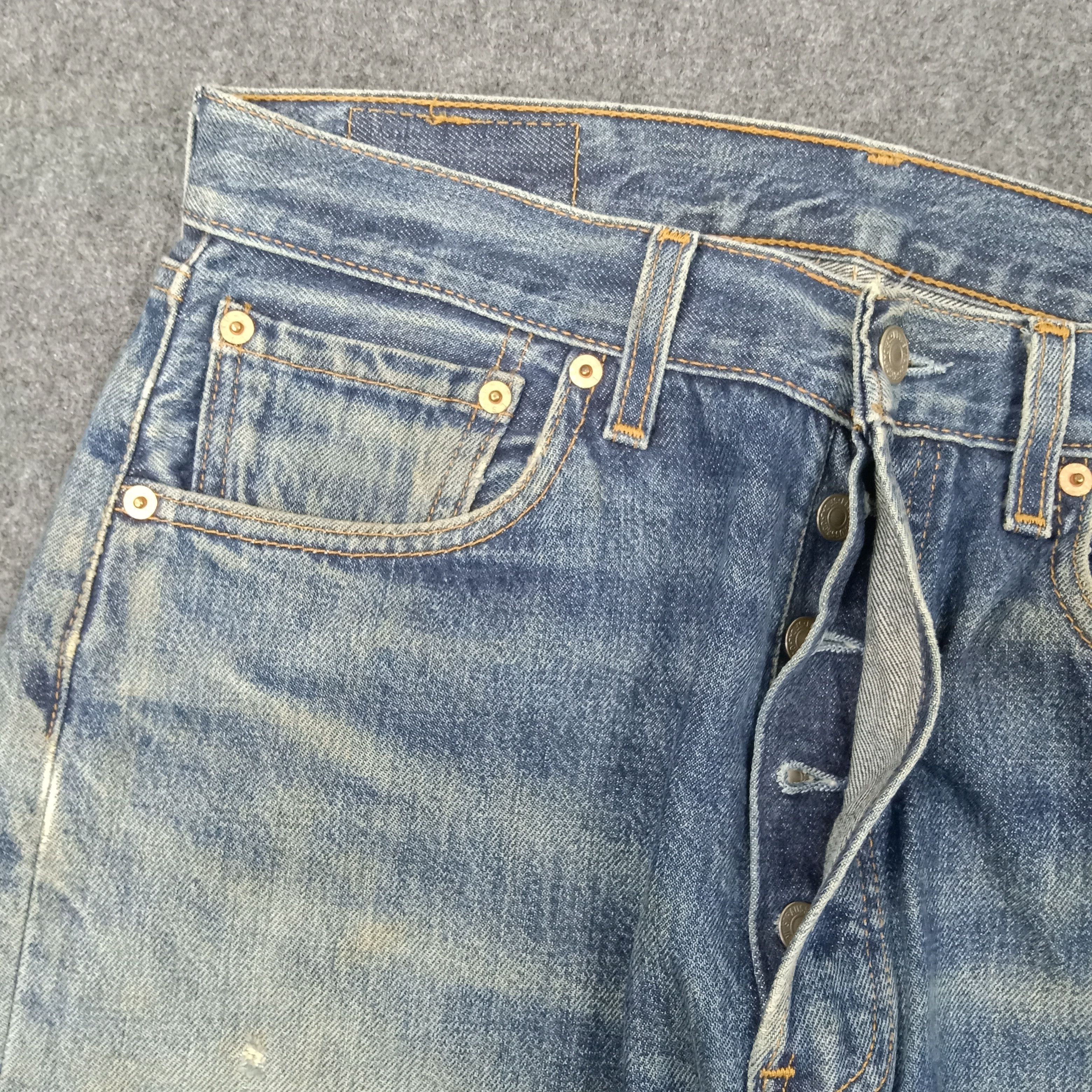 Levi's Levi's 501 American Distressed Style Denim Jeans C235N18 Size US 30 / EU 46 - 11 Thumbnail